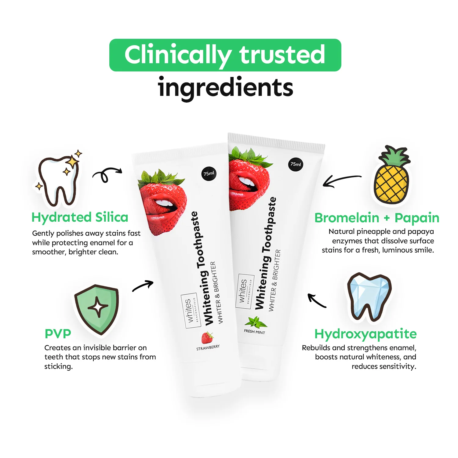 Teeth Whitening Toothpaste Fresh Mint - Image 3