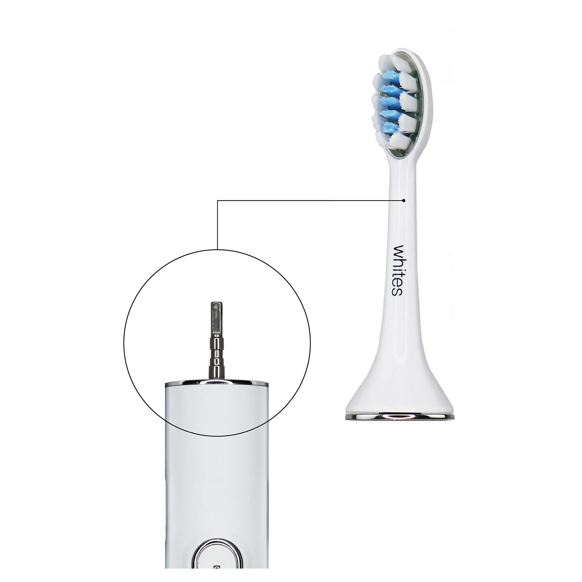 Replacement Toothbrush Heads - White - Previous Design Toothbrush - Image 3