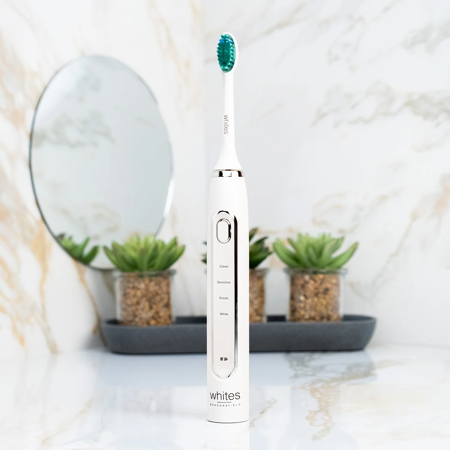 White Sonic Electric Toothbrush - New Design - Image 4